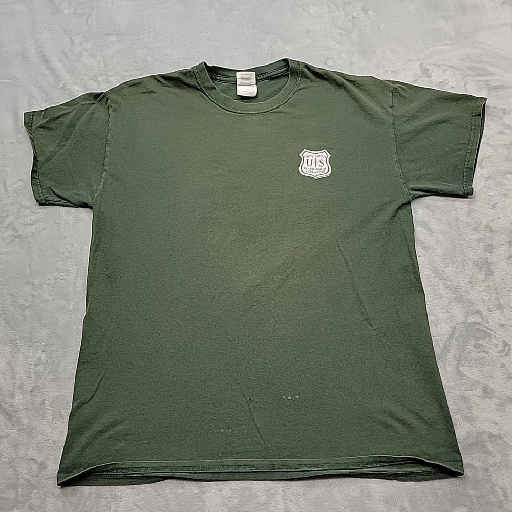 Forest Circus US Department Of Aggravation Shirt Mens Large Green Graphic Tee